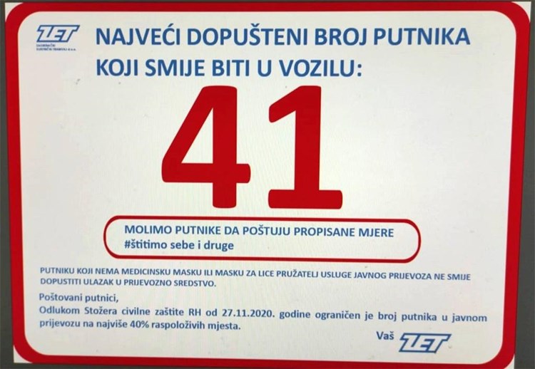 Broj putnika u vozilima smanjen na 40 posto ukupnog kapaciteta